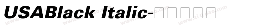 USABlack Italic字体转换